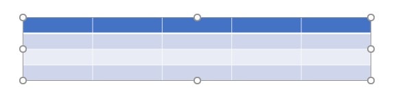 Export Mode Table Target Shape